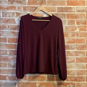 Maroon Open Sleeve Blouse